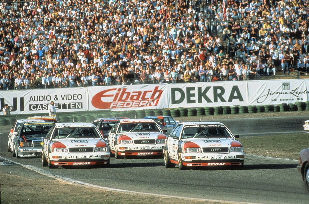 1990: Audi gewinnt mit dem V8 quattro auf Anhieb die DTM
