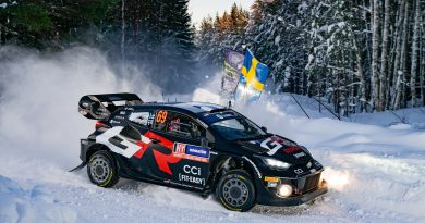 Elfyn Evans und der Toyota GR Yaris Rally1 Hybrid auf Platz 2 der Schweden-Rallye